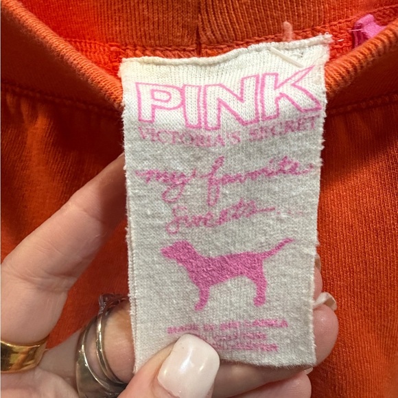 Y2K 2006 NWT Orange Victorias Secret PINK Sweatpants Deadstock Size XS - Picture 4 of 8